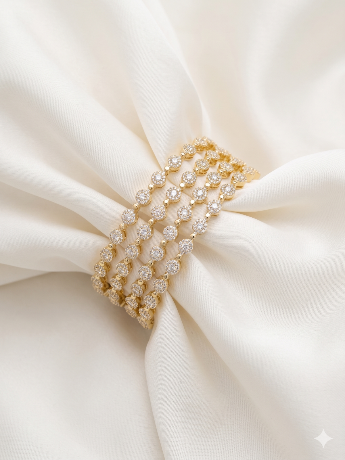 One carat bangles - Two Toned