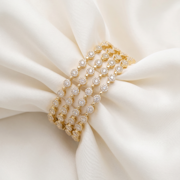 One carat bangles - Two Toned