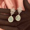 mint green drop earrings