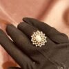 pearl and crystal floral jewellry set