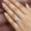 elegant silver halo ring