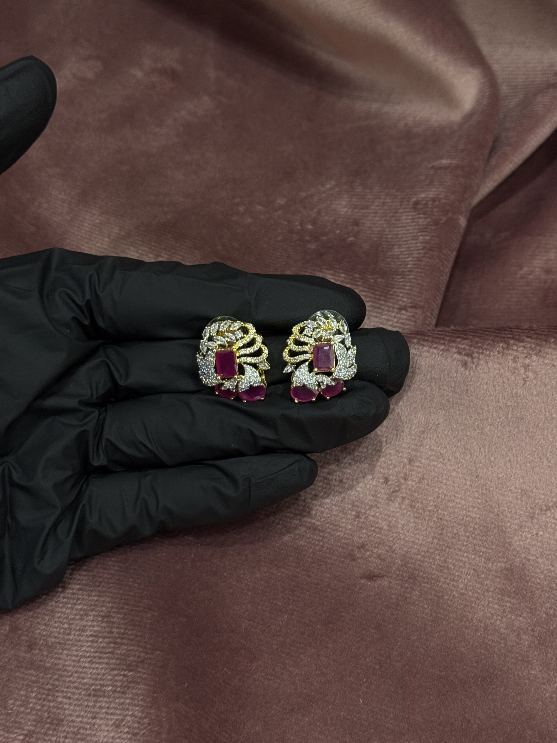 One Carat Studs - Golden Ruby - Image 2