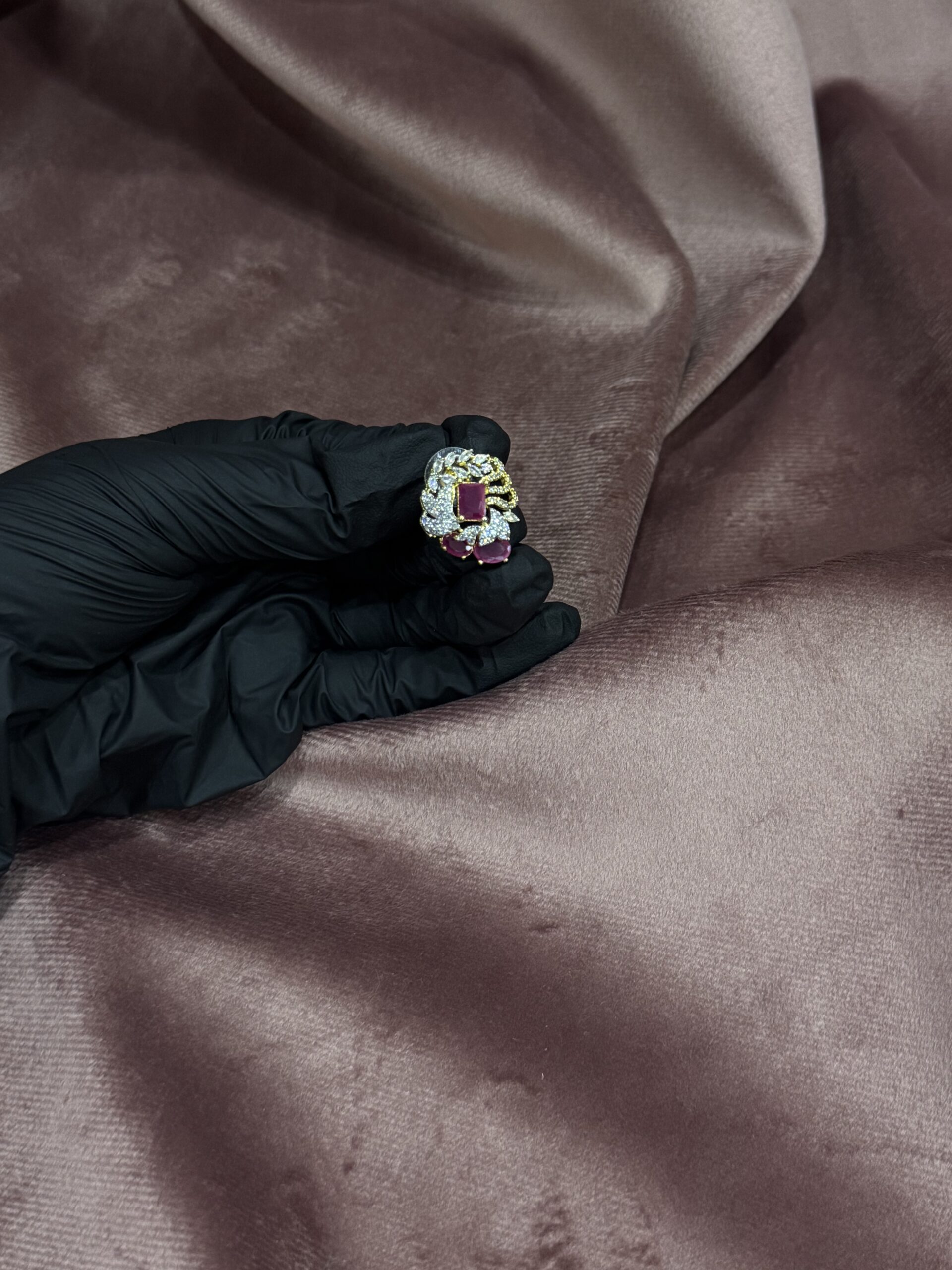 One Carat Studs - Golden Ruby - Image 3