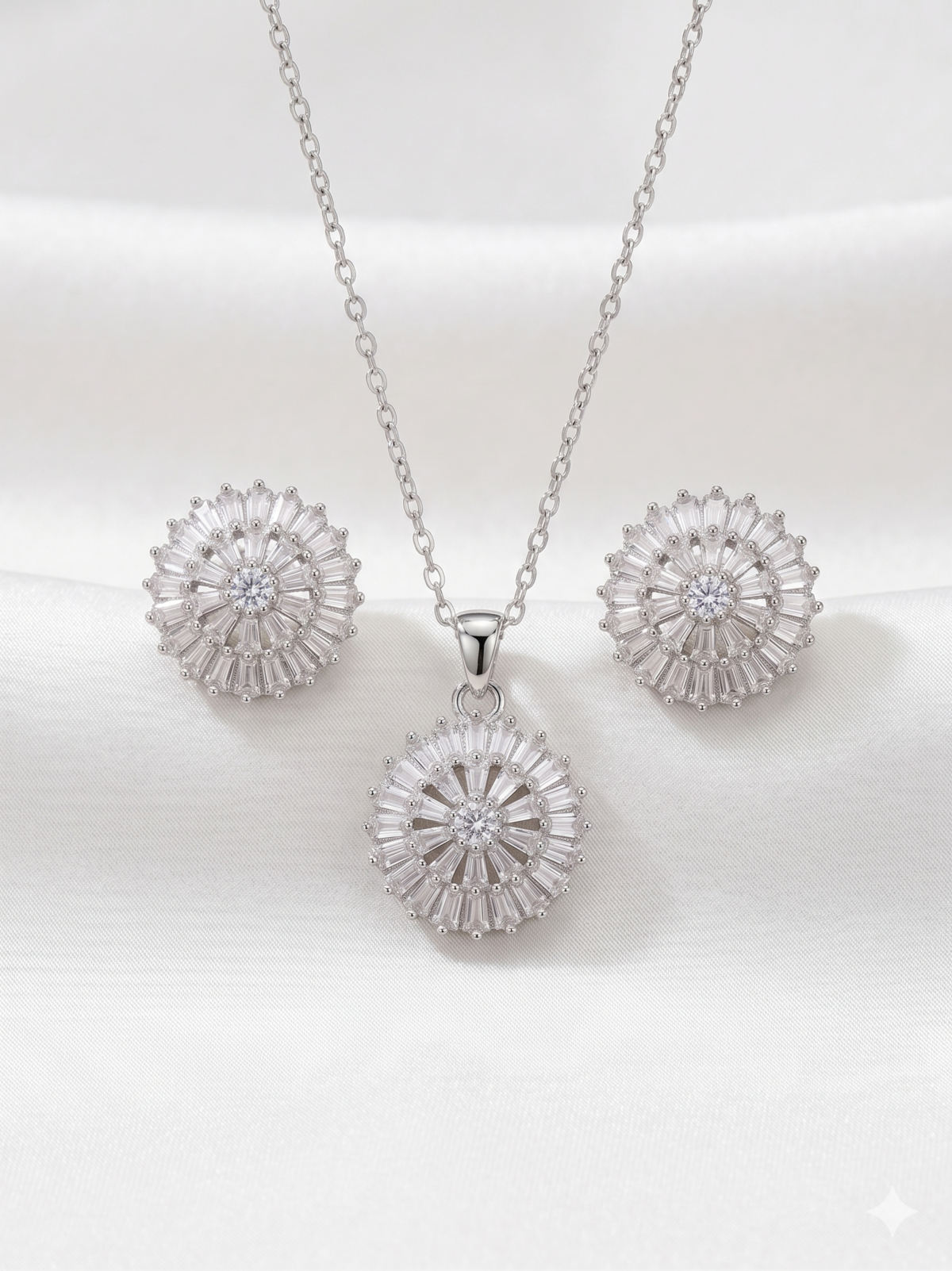 Pendant Set - Floral Crystal