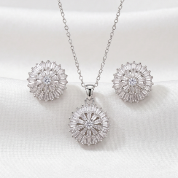 Pendant Set - Floral Crystal