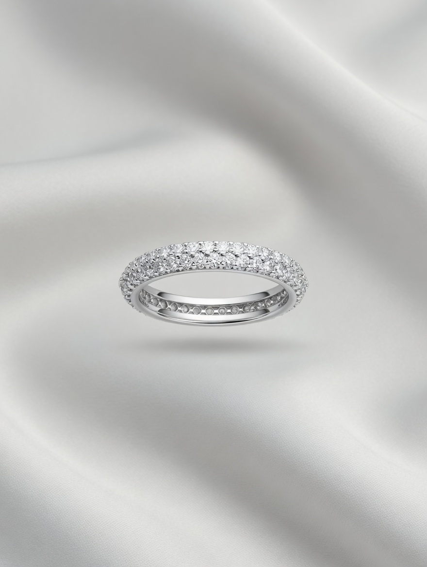 Silver Ring - Two row Band