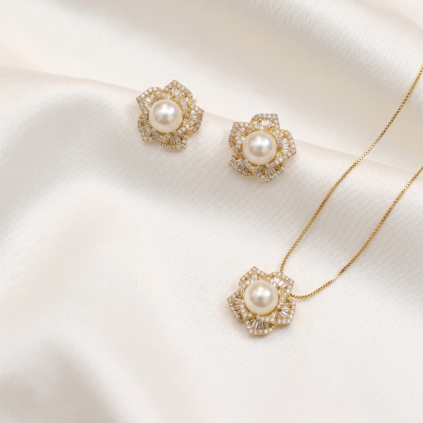 Necklace set - Pearl Rose