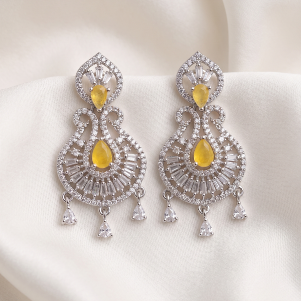 One Carat Drop Earrings - Lemon Yellow