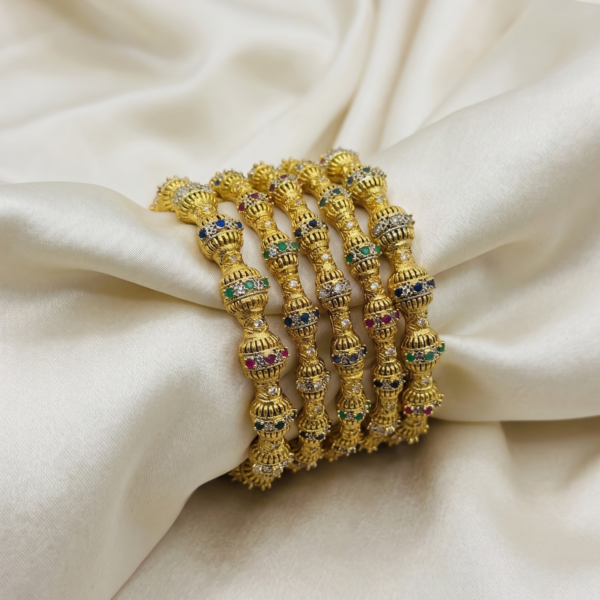 Gold Plated Bangles - Multi