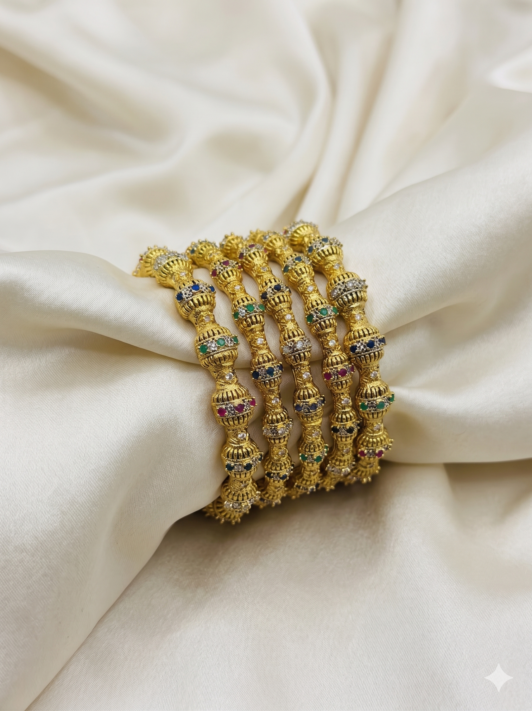 Gold Plated Bangles - Multi