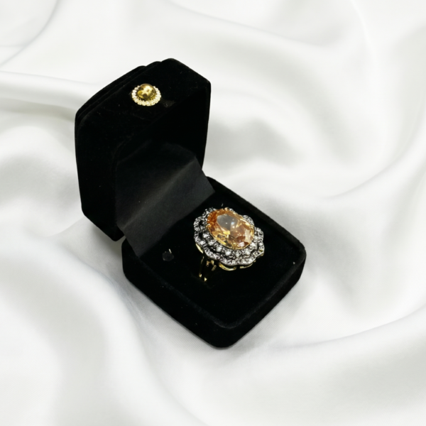 Gold Plated Ring - Amber