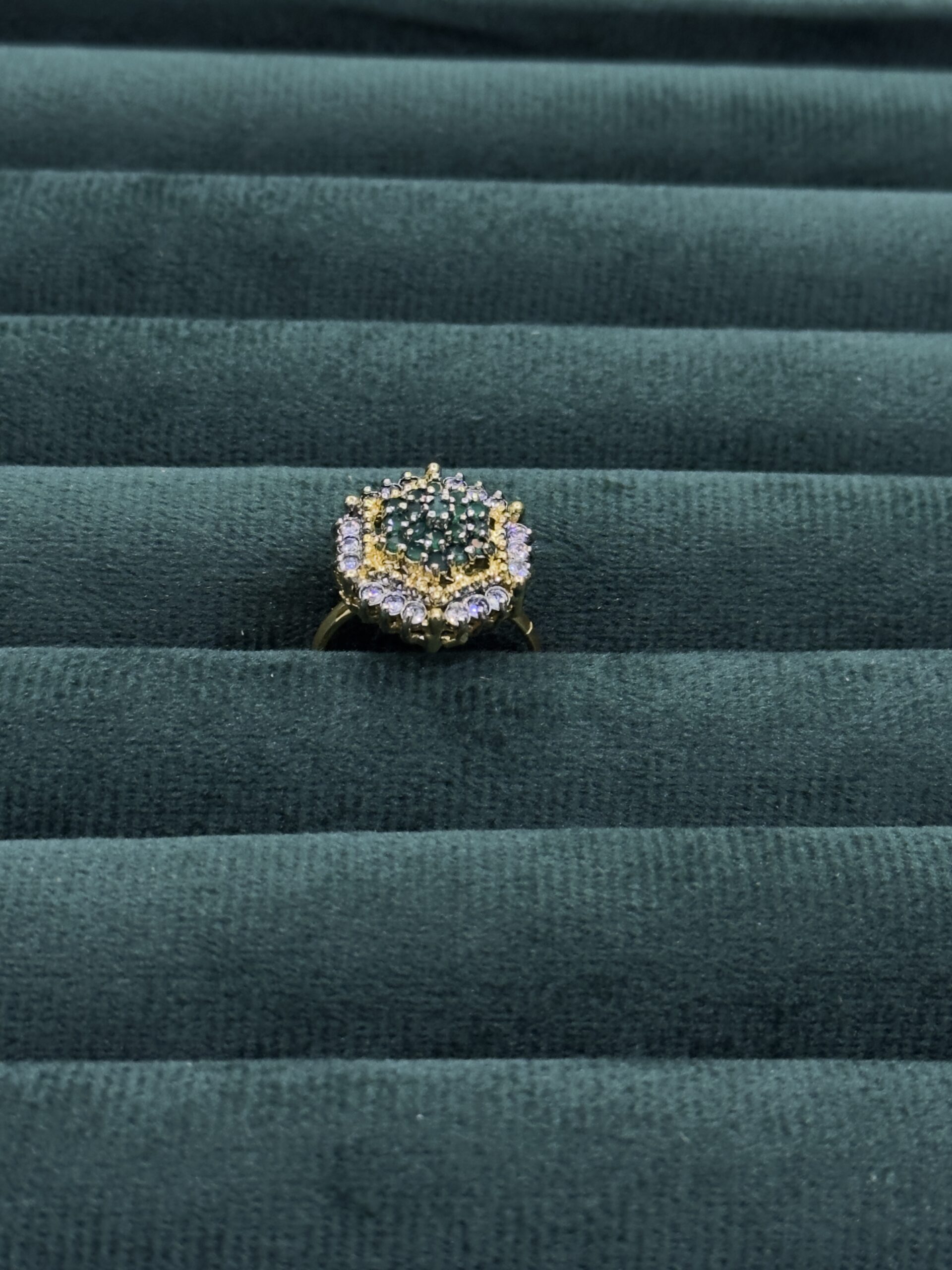 Gold Plated Ring - Emerald - Image 3