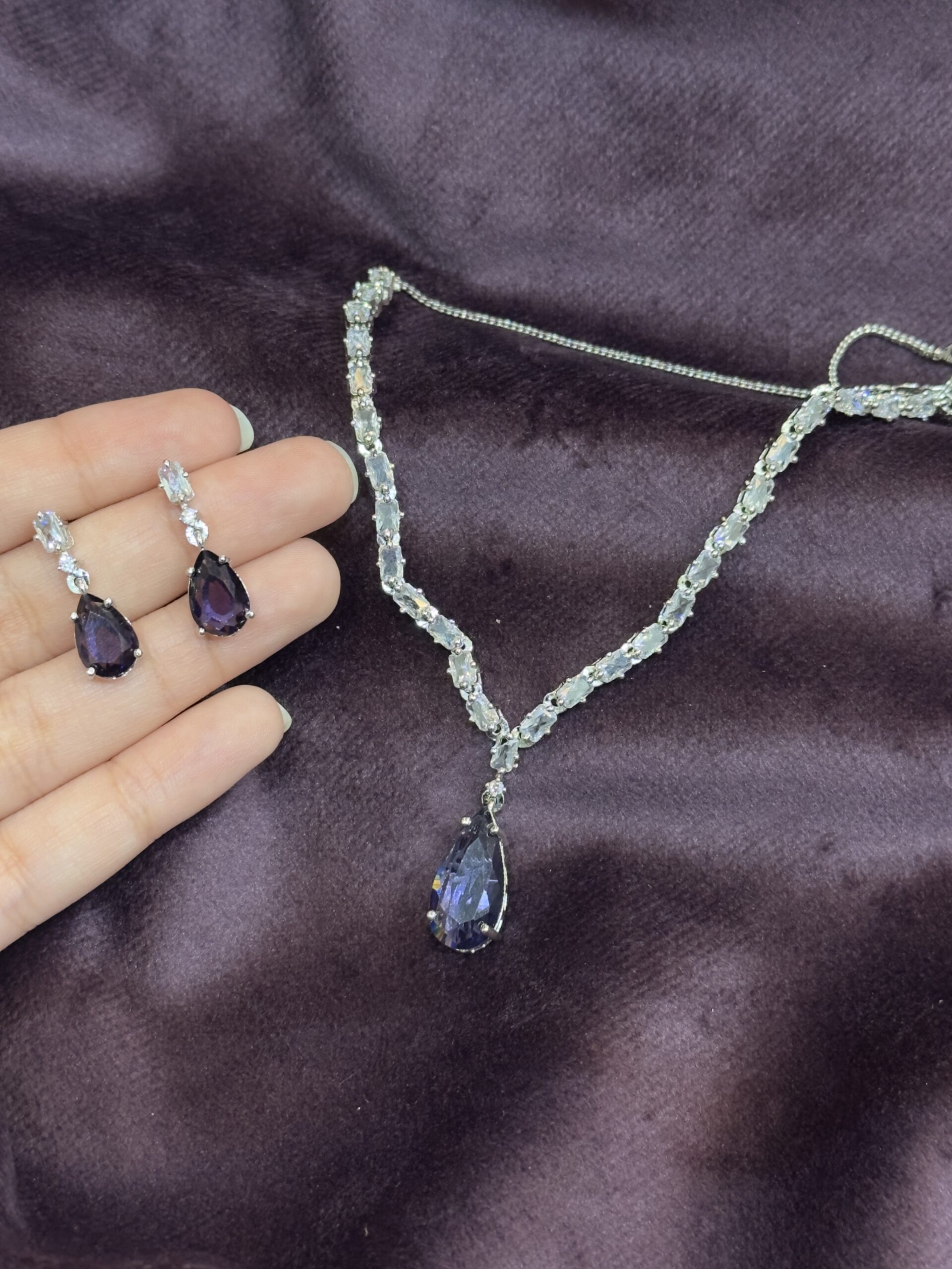 Necklace set - Plum - Image 2