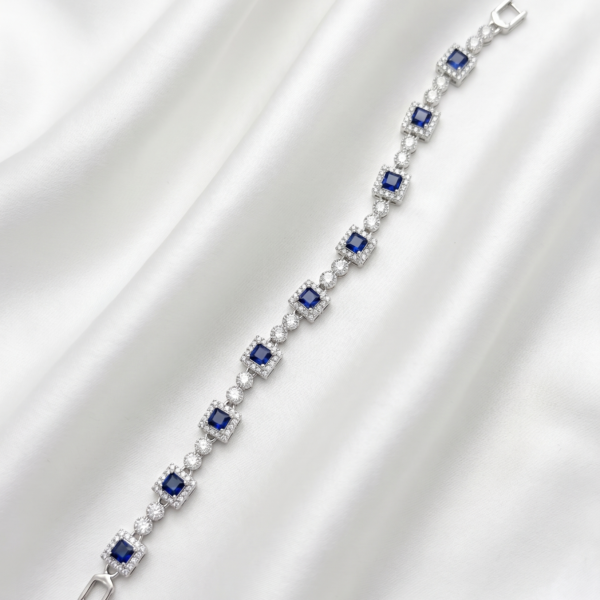 Bracelet - Sapphire Square Crystal
