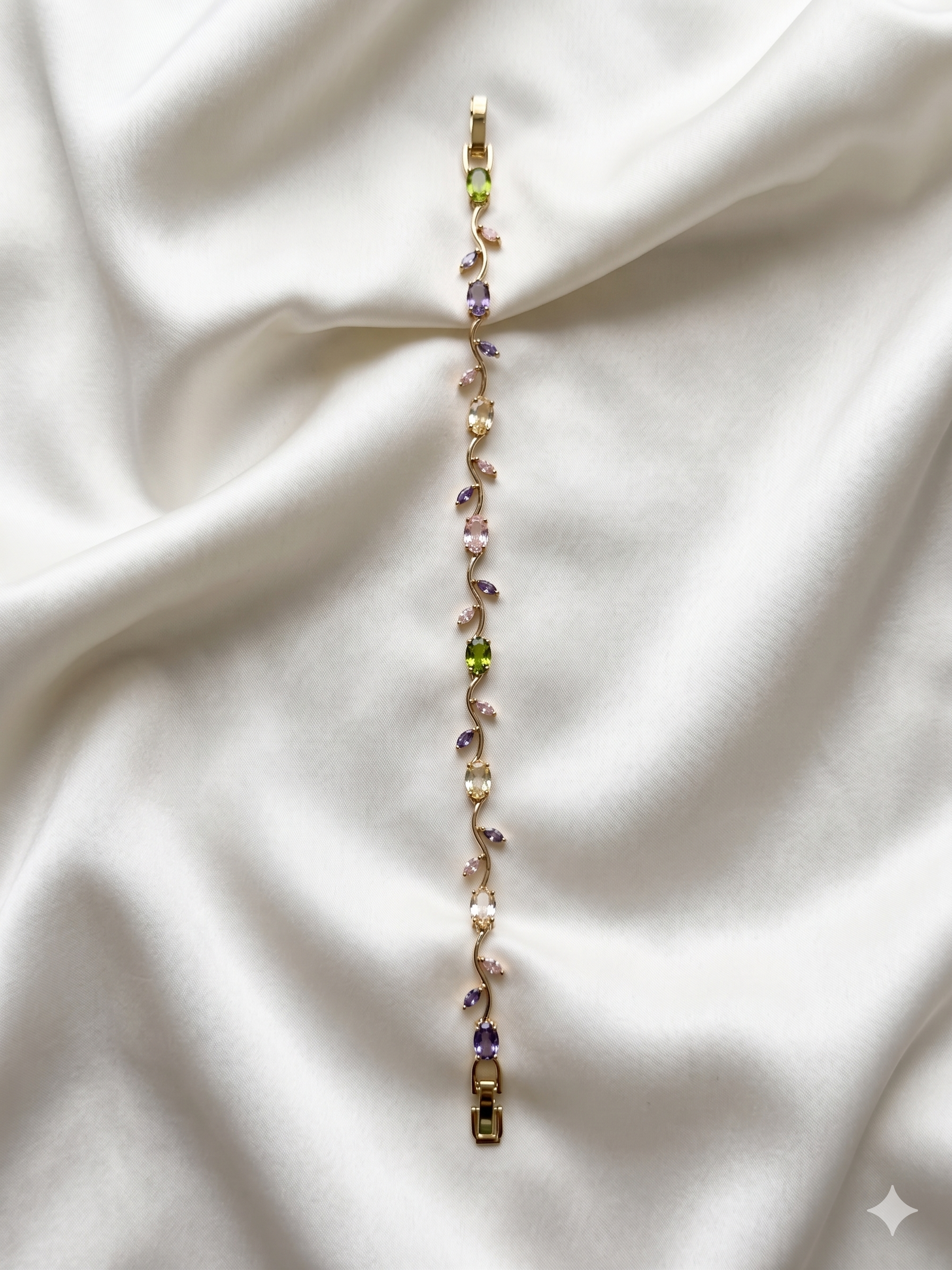 Bracelet - Multicolor Gold Tulip