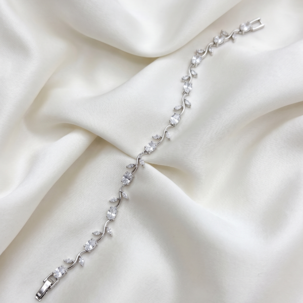 Bracelet - Silver Crystal Tulip