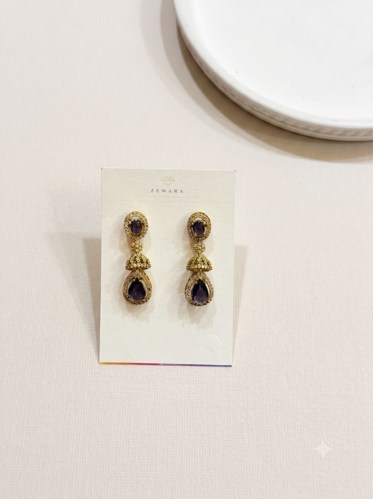 South Indian Earrings - Plum Cover