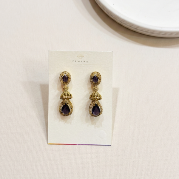 South Indian Earrings - Plum Cover