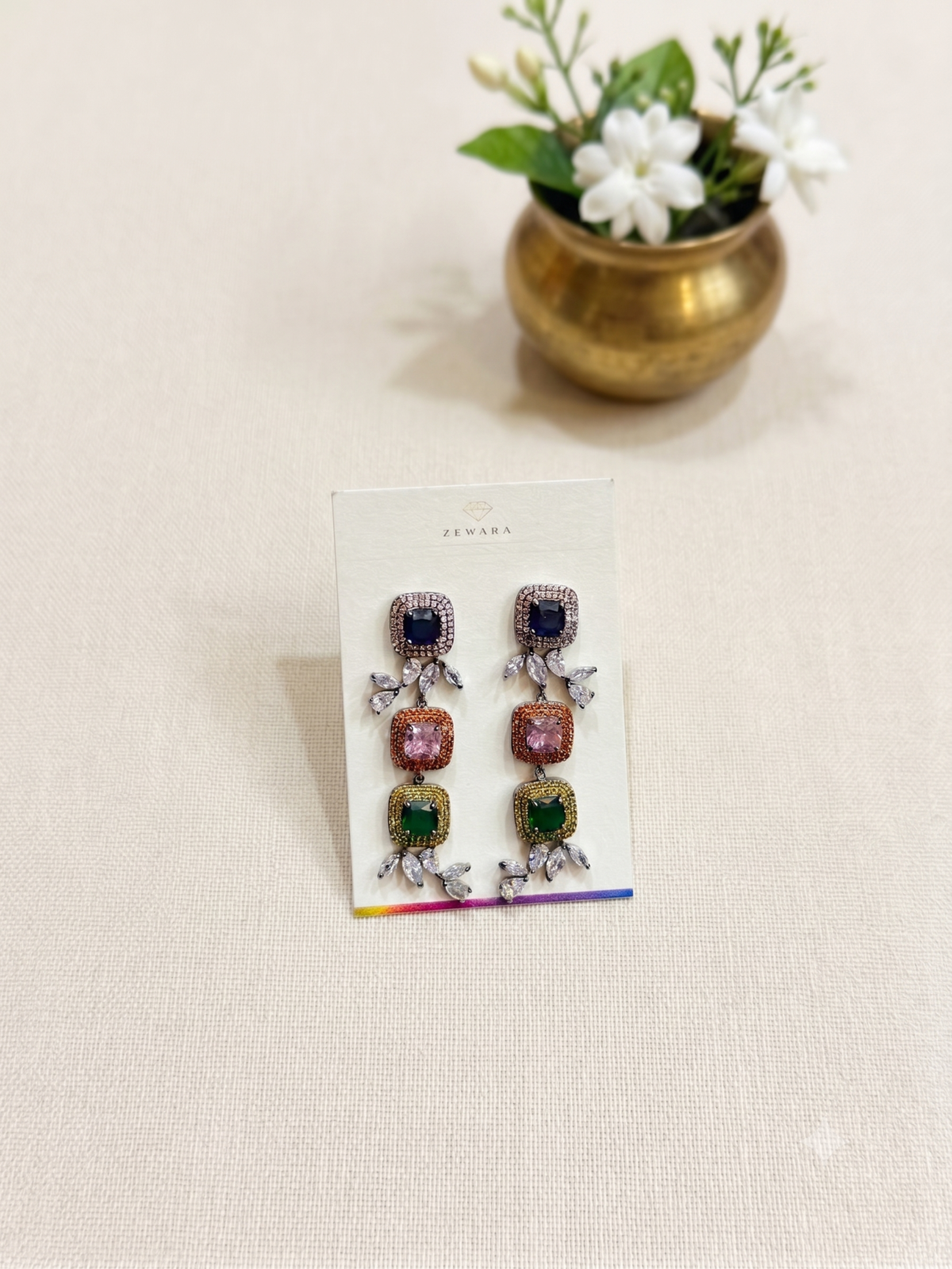 Fancy Drop Earrings - Multi