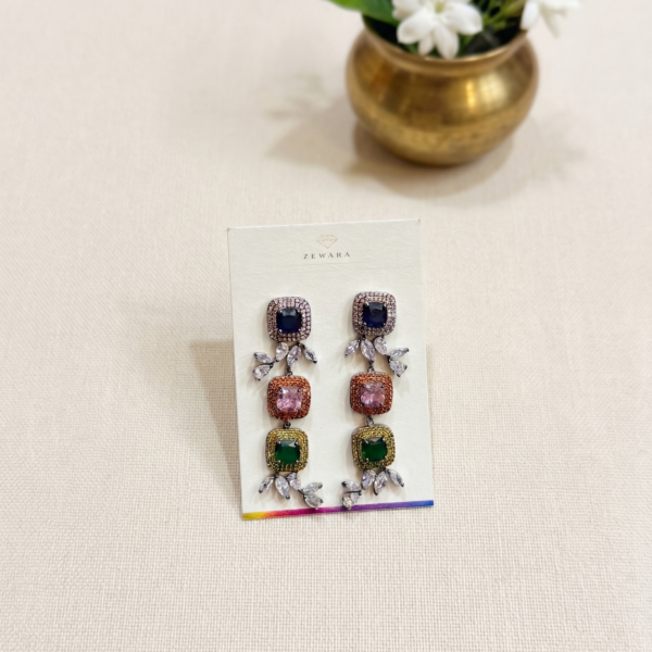 Fancy Drop Earrings - Multi