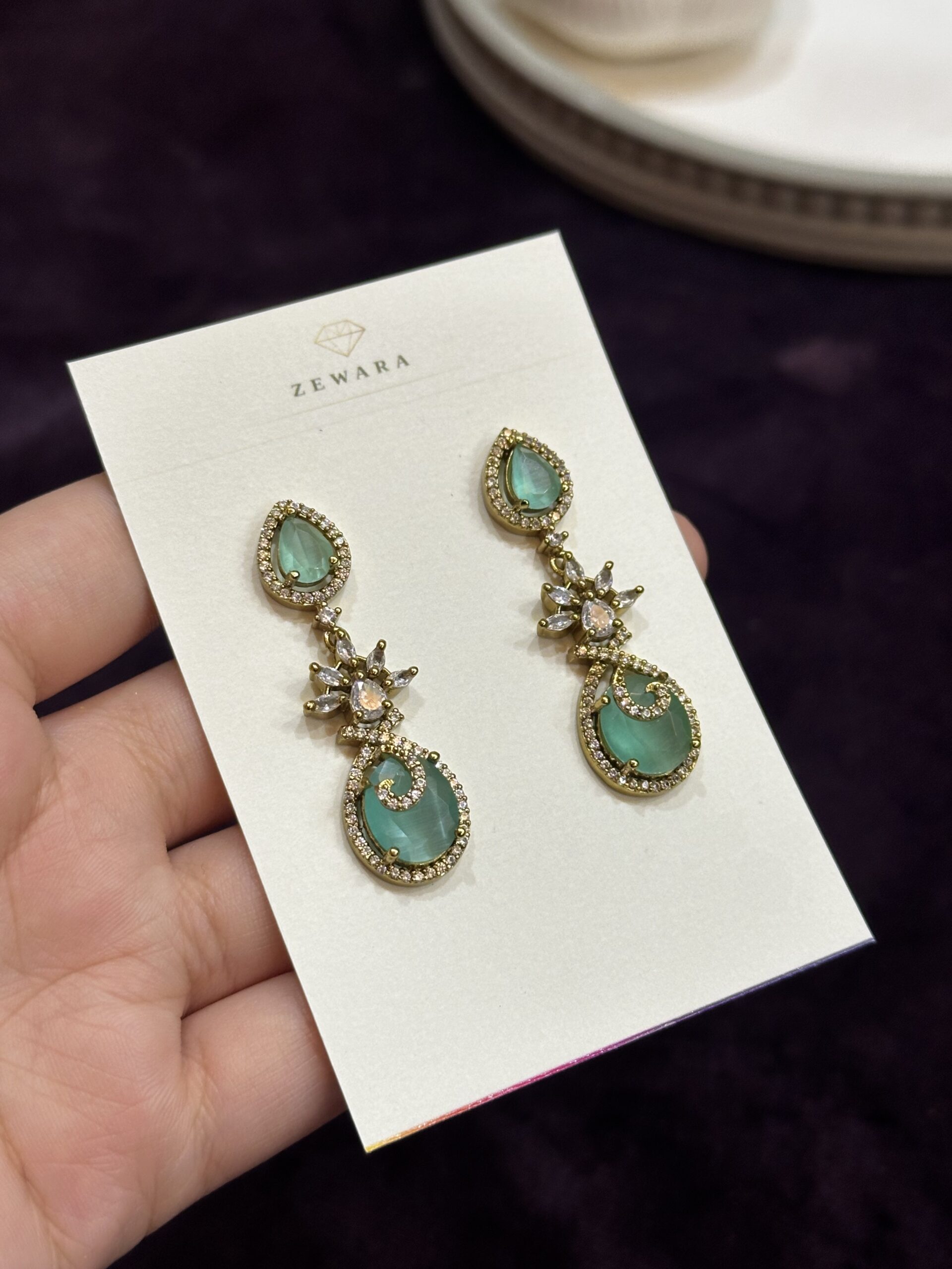 South Indian Earrings - Mint Cover